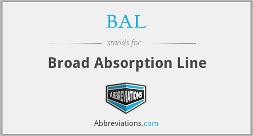 What does absorption line stand for?